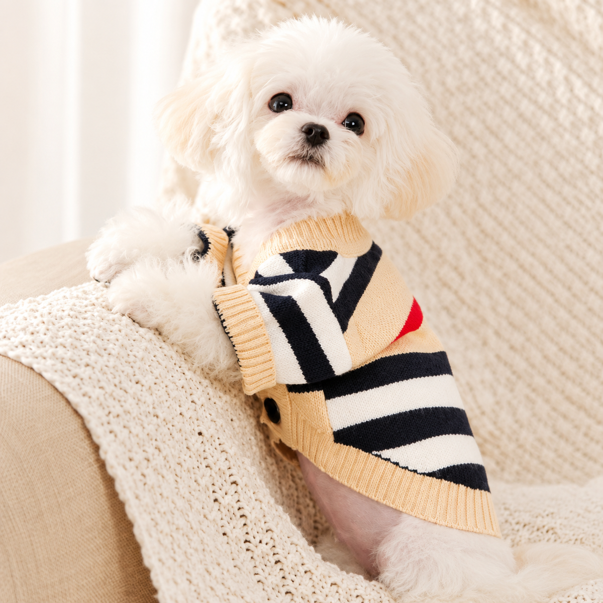 BOWLIE Teddy Knit Stripe™